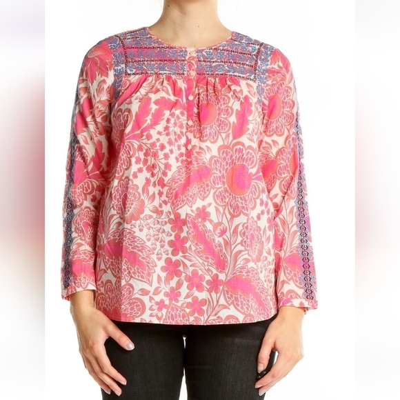 J. Crew Floral Boho Blouse Pink Size‎ XS/Small - Picture 1 of 11